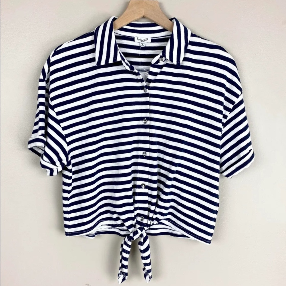 Splendid Striped Tie Crop